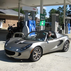Jerod visiting in NC for a spin in the Lotus